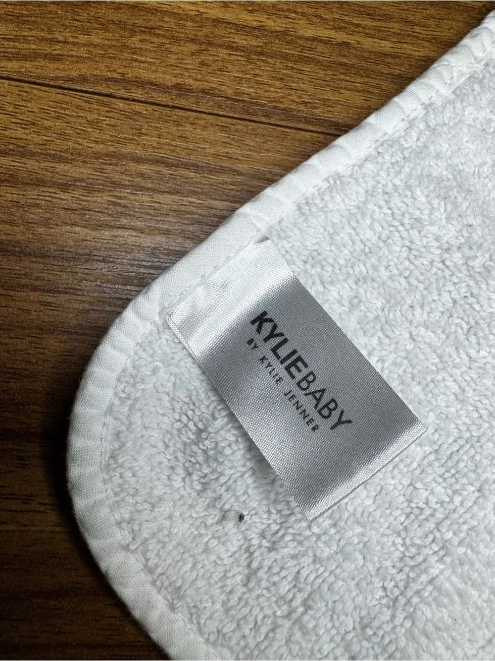 KylieBaby White Hooded Baby Towel - Soft Plush Bath Wrap